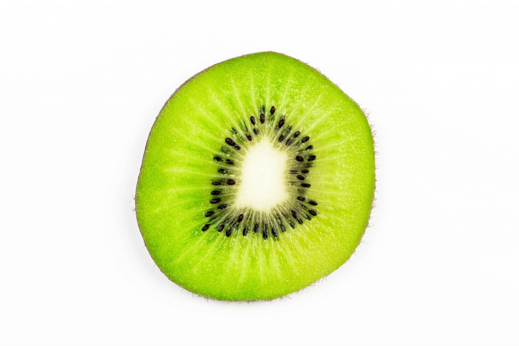 Slice Of Kiwi Fruit Isolated On White Background Free Stock Photos